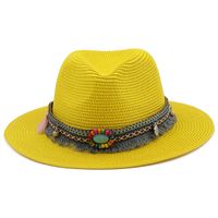 Spring And Summer New Men's And Women's Outdoor Decorative Straw Hat sku image 19