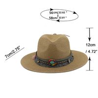 Spring And Summer New Men's And Women's Outdoor Decorative Straw Hat main image 2