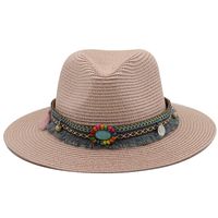 Spring And Summer New Men's And Women's Outdoor Decorative Straw Hat sku image 20