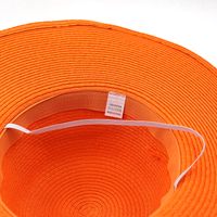 13cm Candy Color Women's Wide Brim Beach Sun-proof Sun Straw Hat main image 5