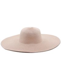 13cm Candy Color Women's Wide Brim Beach Sun-proof Sun Straw Hat sku image 2