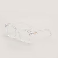 Blu-ray Square Retro Transparent Frame Student Flat Glasses Can Be Equipped With Glasses sku image 5