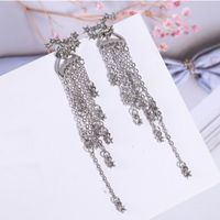 Mode Ornament Lange Quaste Strass Intarsien Stern Ohr Studs main image 1