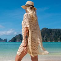 New Fashion Simple Hollow Beach Dress Loose Sexy Vacation Bikini Swimsuit Blouse main image 5
