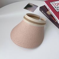 Female Summer Peaked Face Cover Sun-proof Topless Vacation Straw Sun Hat sku image 2