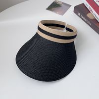 Female Summer Peaked Face Cover Sun-proof Topless Vacation Straw Sun Hat sku image 1