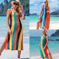 Fashion New Vest-style Knit Hollow-out Sexy Beach Vacation Colorful Blouse main image 1