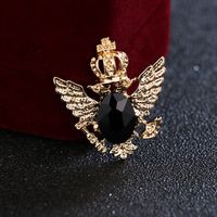 Simple New Style Eagle Crown Wings Shape Inlaid Diamond Alloy Brooch main image 5