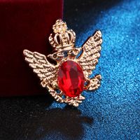Simple New Style Eagle Crown Wings Shape Inlaid Diamond Alloy Brooch main image 7