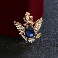 Simple New Style Eagle Crown Wings Shape Inlaid Diamond Alloy Brooch sku image 5