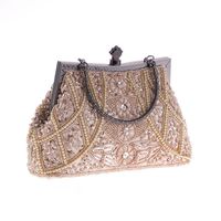Vintage Heavy Craft Beaded Embroidered Bag Evening Wear Portable Evening Bag Nhyg146464 sku image 9