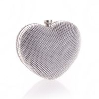 Female Bag With Diamond Heart Hand Holding Evening Party Bag sku image 1