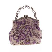 Burlap Beaded Embroidered Bag Handbags Craft Bag Ladies Bag Classical Beaded Bag sku image 3