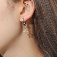 Fashion Geometric Stainless Steel Anti-allergy Earrings Star Shaped main image 1