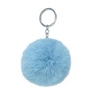 Fashion 8cm Rex Rabbit Hair Ball Faux Fur Short Hair Bag Keychain Pendant Wholesale sku image 8