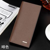 Men's Long Thin Wallet Casual Multi-card Card Holder Leather Brand Korean Wallet Large Capacity sku image 3