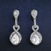 Womens Teardrop-shaped Imitated Crystal Alloy Soaring Earrings Nhas121117 sku image 13