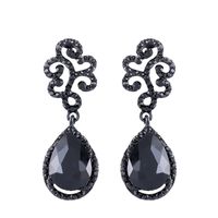 Womens Teardrop-shaped Imitated Crystal Alloy Soaring Earrings Nhas121117 sku image 22