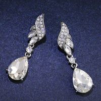 Womens Teardrop-shaped Imitated Crystal Alloy Soaring Earrings Nhas121117 sku image 5