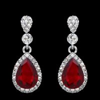 Womens Teardrop-shaped Imitated Crystal Alloy Soaring Earrings Nhas121117 sku image 6