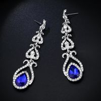 Womens Teardrop-shaped Imitated Crystal Alloy Soaring Earrings Nhas121117 sku image 25