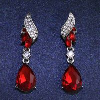 Womens Teardrop-shaped Imitated Crystal Alloy Soaring Earrings Nhas121117 sku image 4