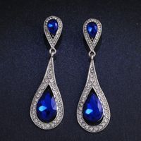 Womens Teardrop-shaped Imitated Crystal Alloy Soaring Earrings Nhas121117 sku image 30