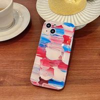 Mode Nouveau Style Couleur Peinture À L'huile Iphone 13 Silicone Téléphone Cas sku image 1