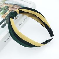 New Hair Accessories Korean Cloth Cross Solid Color Printing Knotted Wide-edge Cheap Headband Wholesale sku image 63