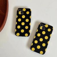 Simple Yellow Polka Dots Pattern Iphone 13 Mobile Phone Case main image 1