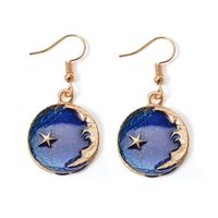 Nouvelle Fantaisie Planète Boucles D'oreilles Japonais Et Coréen Belle Fantaisie Bleu Ciel Étoilé Boucles D'oreilles Frais Longue Asymétrique Boucles D'oreilles sku image 3