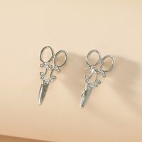 Simple Fashion Clipper Scissors Shaped Alloy Ear Studs sku image 1