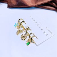 Yakemiyou Sweet Fruit Copper Plating Zircon Earrings main image 4
