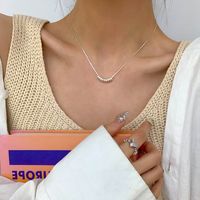 2022 Neue Kleine Perle Anhänger Dünne Stitching Kette Halskette main image 3
