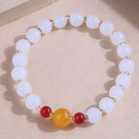 Korean Style Fashionable Solid Color Simple Beads Bracelet sku image 1