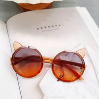 Dibujos Animados Para Niños  Nuevas Gafas De Sol De Orejas De Gato A Prueba De Uv De Moda Para Niños Y Niñas Bonitas Gafas De Sol De Moda sku image 3