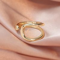 Fashion Micro Inlaid Zircon Open Adjustable Copper Ring Real Gold Plating sku image 21