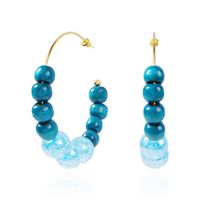 New Bohemian C-shaped Earrings Jewelry Fashion Vacation Color Resin Earrings sku image 3