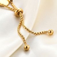 Neue Stil 18k Gold Überzogene Perlen Titan Stahl Einstellbar Armband main image 5