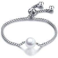 New Style Titanium Steel Pearl Adjustable Bracelet main image 1