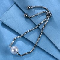 New Style Titanium Steel Pearl Adjustable Bracelet main image 5