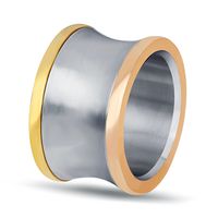 Simple Style Three-color Titanium Steel Glossy Wide Ring main image 6