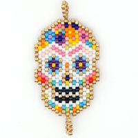 Nuevas Joyas Miyuki Mizhu Tejido Estilo Étnico Patrón De Calavera Totem Religioso Accesorios sku image 18