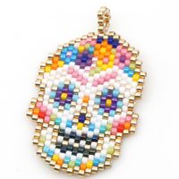 Nuevas Joyas Miyuki Mizhu Tejido Estilo Étnico Patrón De Calavera Totem Religioso Accesorios sku image 17