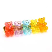 New Jelly Bear Candy Color Hairpin Creative Retro Simple Cheap Hairpin sku image 4
