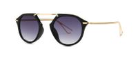 New Style Retro Round Frame Thin Leg Leopard Geometric Sunglasses sku image 4