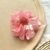 New Fashion Flowers Mesh Scaffolding Wholesale Chrysanthemum Cheap Scrunchies sku image 2