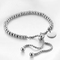 Nouveau Style 18k Or Plaqué Perles Titane Acier Réglable Bracelet sku image 1