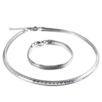 Simple Stainless Steel Collar Bracelet Suit Wholesale Nihaojewelry sku image 9