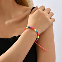 Simple Hand-woven Colorful Rope Single Circle Bracelet main image 1